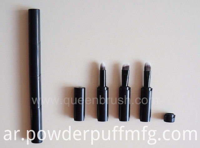 3PCS Silicone Makeup Brushes Black Eyeshadow Brush Set